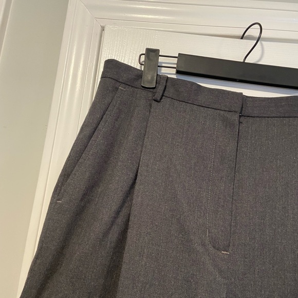 L.L. Bean Size 14 Gray Pleated Front Zip Up Wool Lined Dress Pants Trousers - Picture 3 of 12